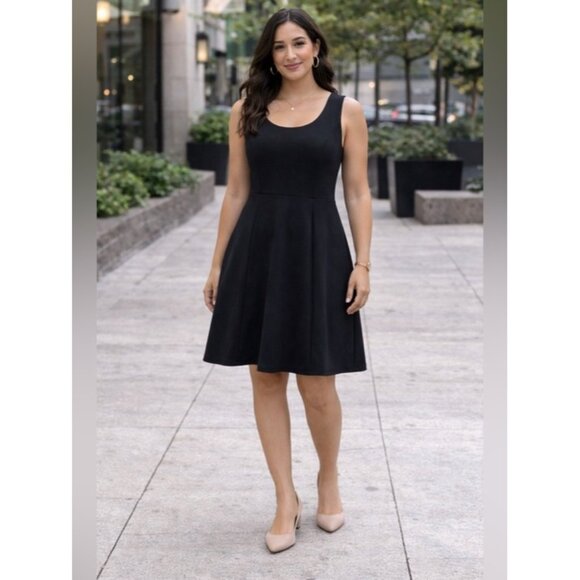 Merona Dresses & Skirts - Merona Classic Black Scoop Neck A-Line Dress Size M